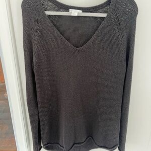 H&M Charcoal V-Neck Sweater